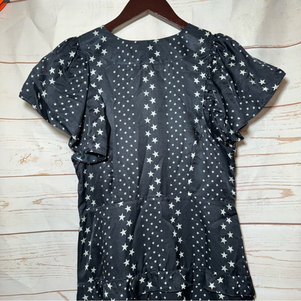 LoveShackFancy • Mini Dress • Higgins • Black Satin • Silk Blend • MSRP $595 - Picture 10 of 12